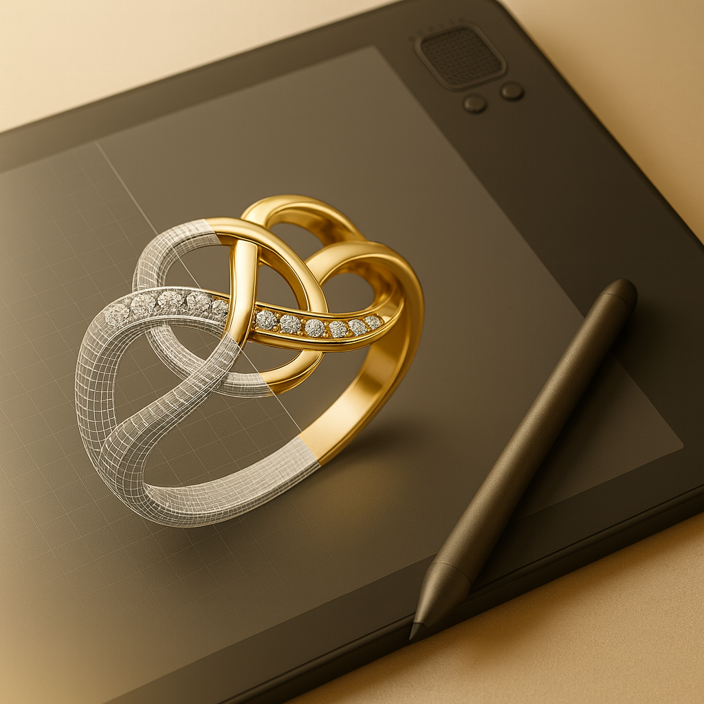 VILDENCCI PERSONALISATION OF HIGH END JEWEWLRY DESIGN CUSTOM MADE TAILOR MADE 3D MODELING PHOTOREALISTIC RENDERING